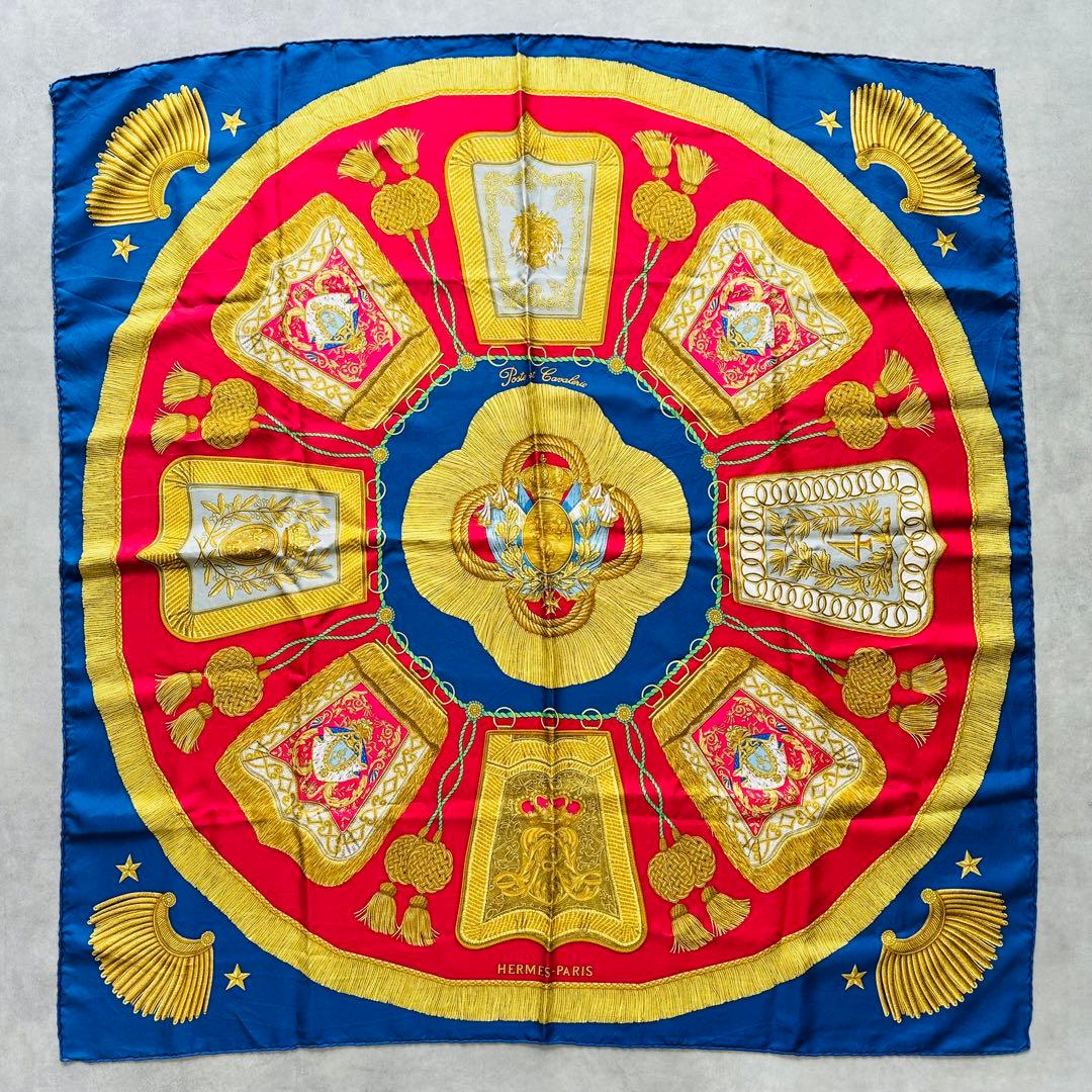 HERMES H 80 《サーベル飾袋》 フリンジ スカーフ