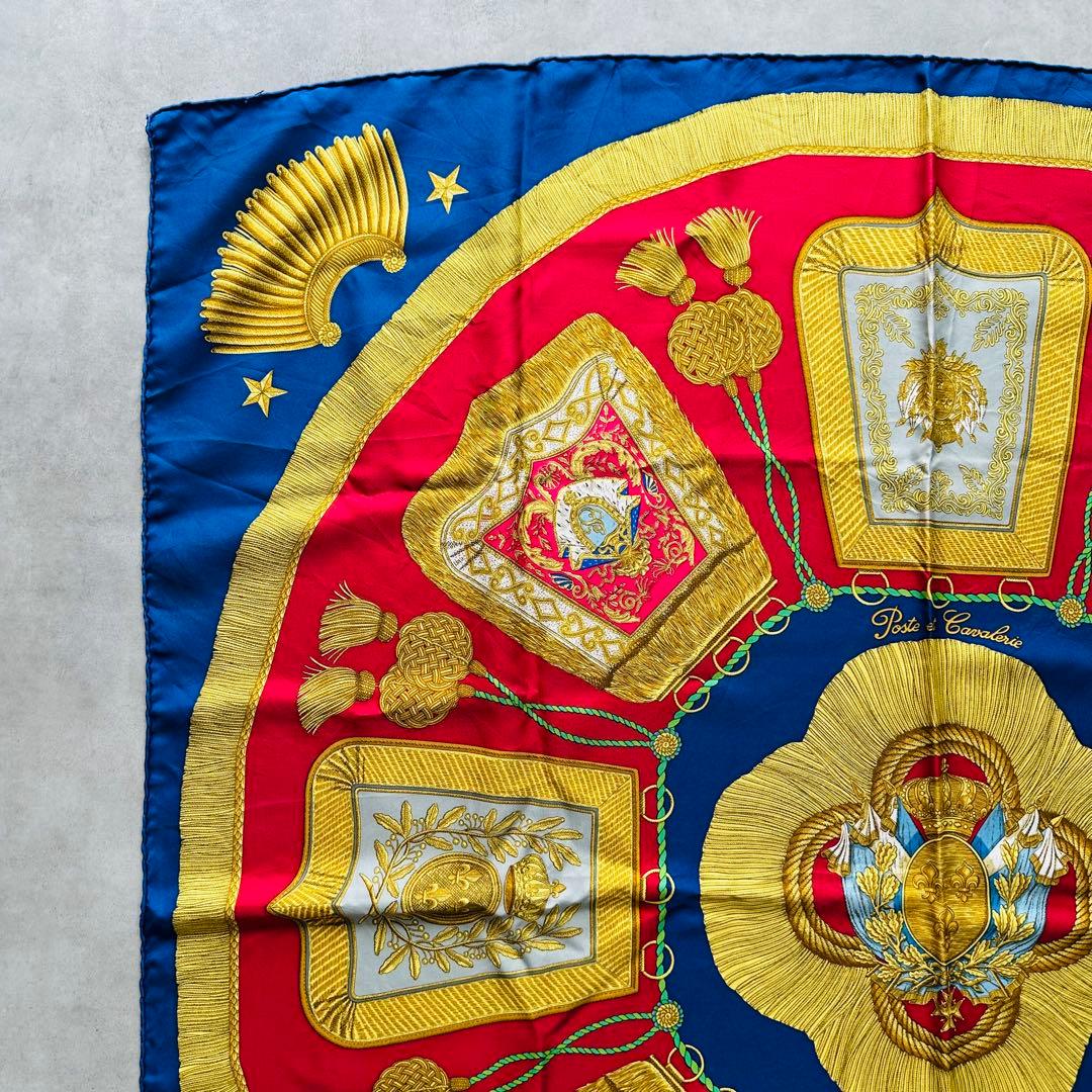 HERMES H 80 《サーベル飾袋》 フリンジ スカーフ 2