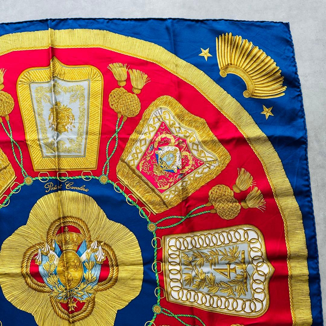 HERMES H 80 《サーベル飾袋》 フリンジ スカーフ 3