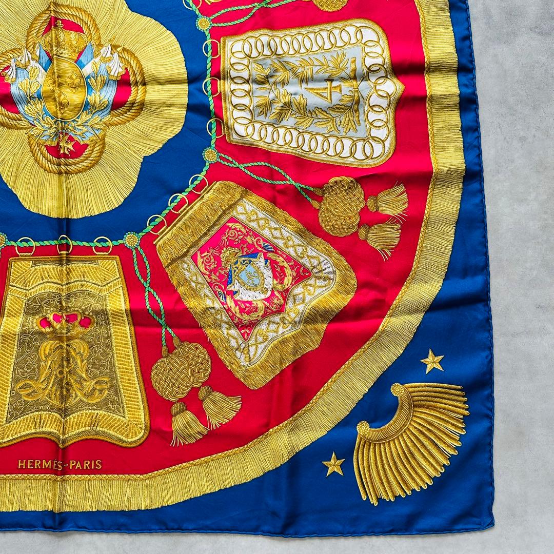 HERMES H 80 《サーベル飾袋》 フリンジ スカーフ 5