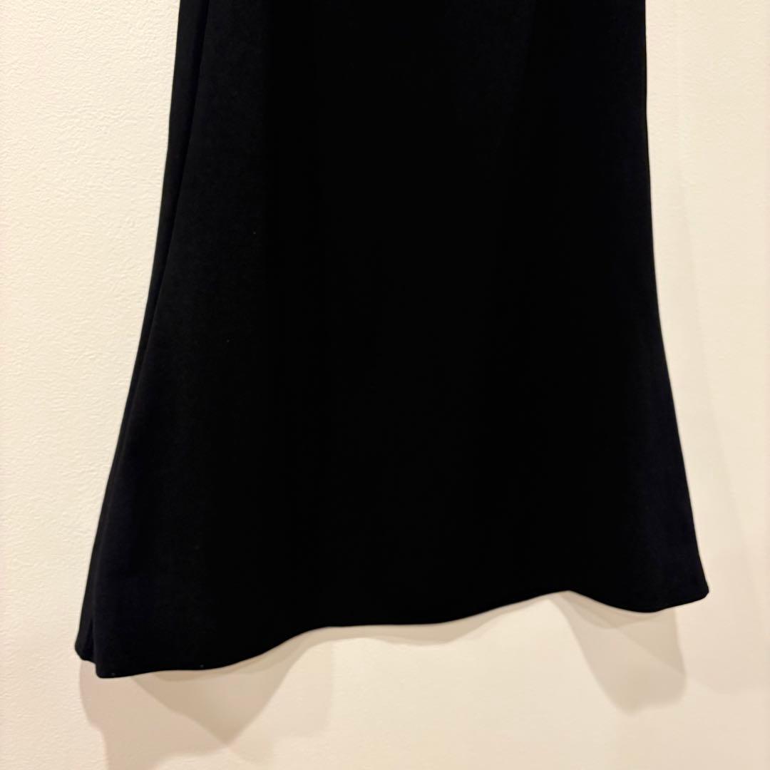 ショコラフィネローブ フレアスカート ロング マーメイド　ポケット ブラック 黒 3