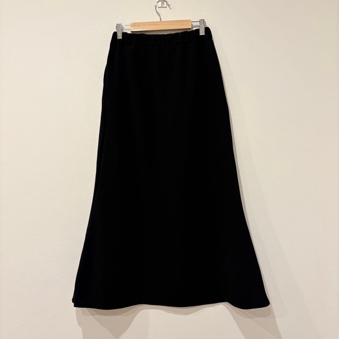 ショコラフィネローブ フレアスカート ロング マーメイド　ポケット ブラック 黒 4