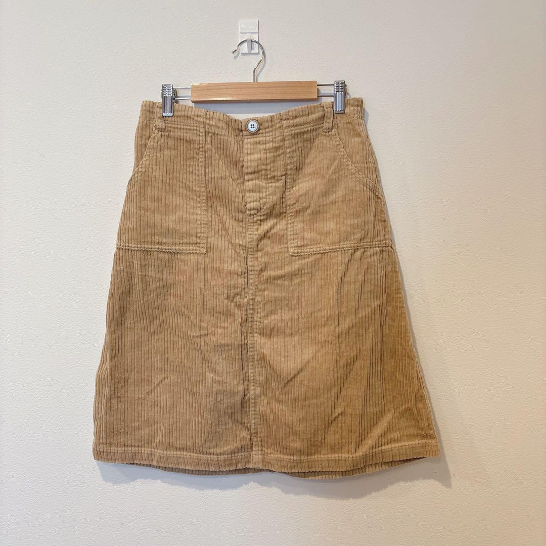 アースミュージックアンドエコロジー コーデュロイ スカート 茶色　ブラウン　L
