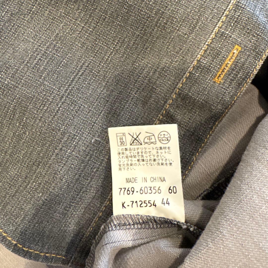 セシカブルー デニムジャケット　シャツ　長袖 ステッチ カジュアル グレー M 8