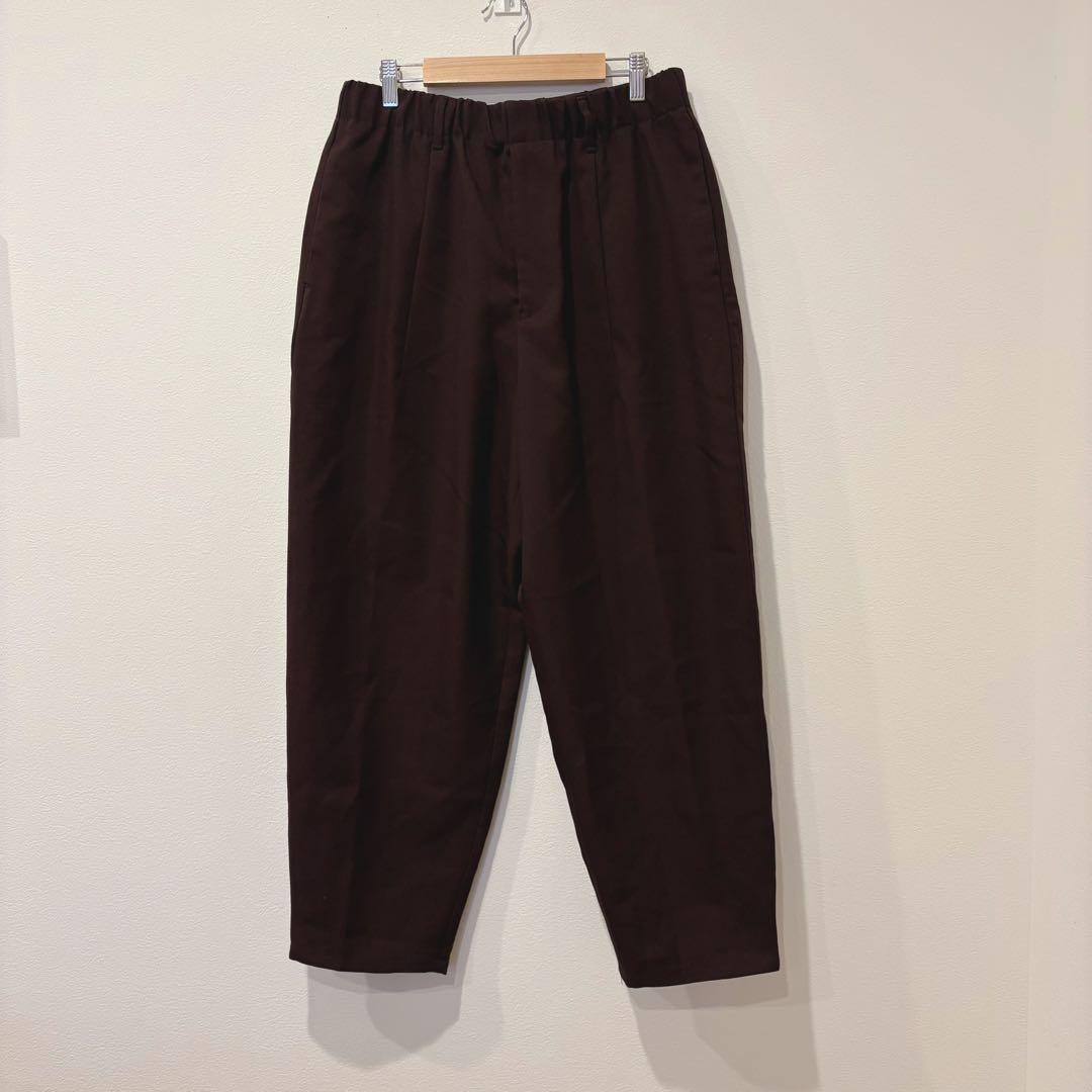 GU テーパードパンツ イージー ウエストゴム L ブラウン　茶色　カジュアル