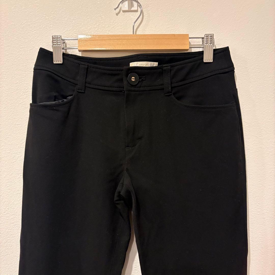 エニィスィス パンツ ストレッチ テーパード 黒　ブラック M 無地　カジュアル 2