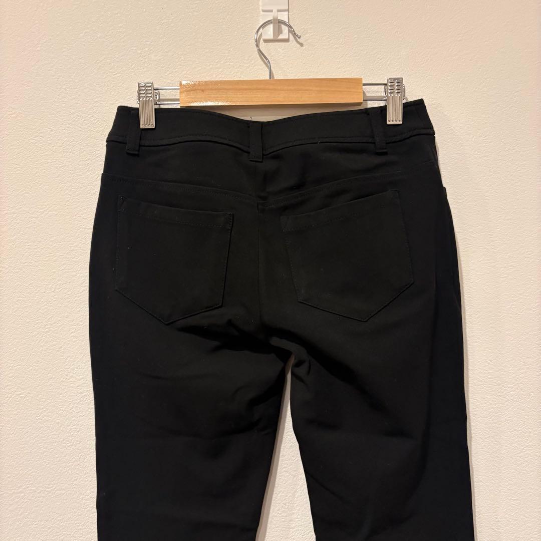 エニィスィス パンツ ストレッチ テーパード 黒　ブラック M 無地　カジュアル 6