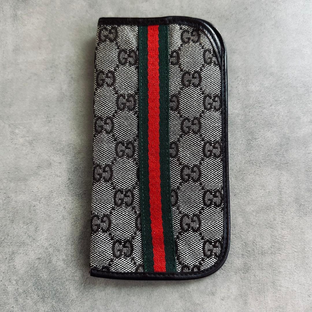 OLD GUCCI シェリーライン GGキャンバス メガネケース