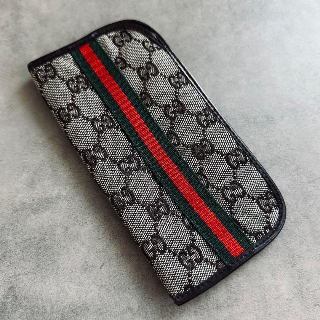 OLD GUCCI シェリーライン GGキャンバス メガネケース 3