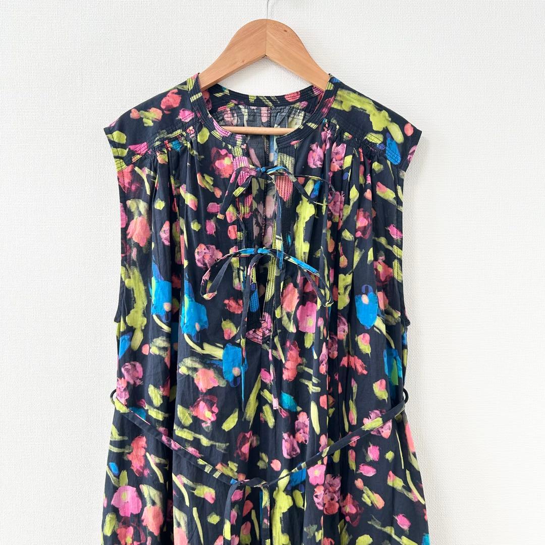 2025AW✨ハウスオブロータス　マルチフラワーノースリーブワンピース 2