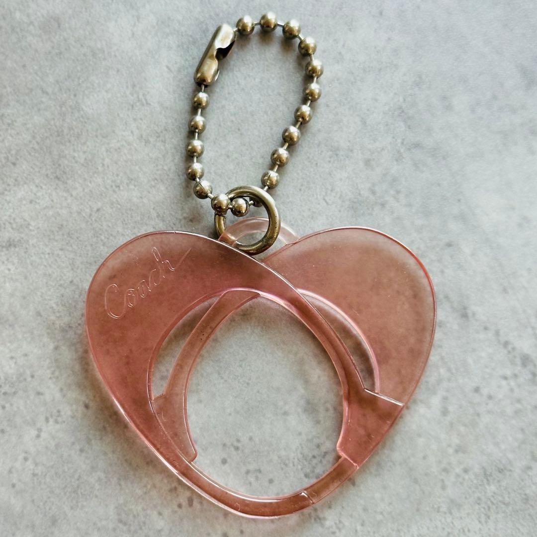 COACH poppy hangtag charm PINK Heart 2