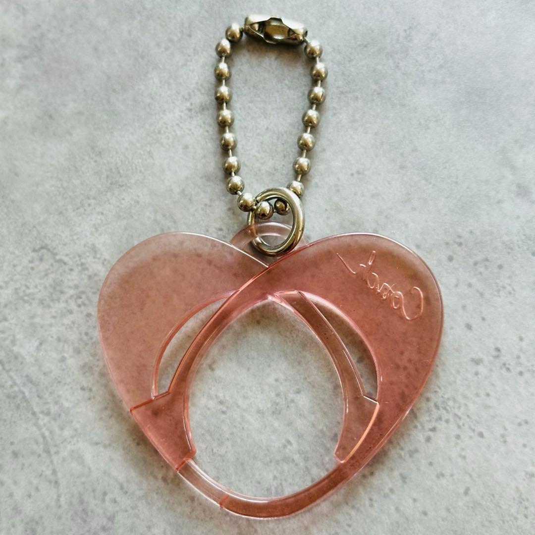 COACH poppy hangtag charm PINK Heart 3