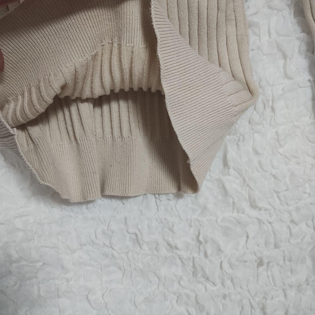 CLASSICAL ELF クラシカルエルフ ベージュリブ編み セーター M 5