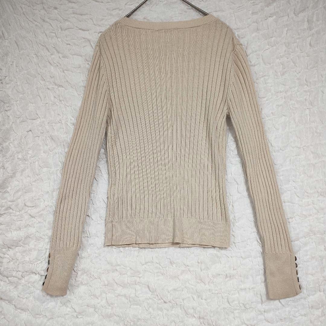 CLASSICAL ELF クラシカルエルフ ベージュリブ編み セーター M 6