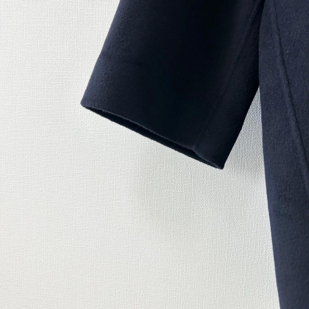 美品✨ノーブル　Super160sリバーミドルコート　ネイビー　36 4