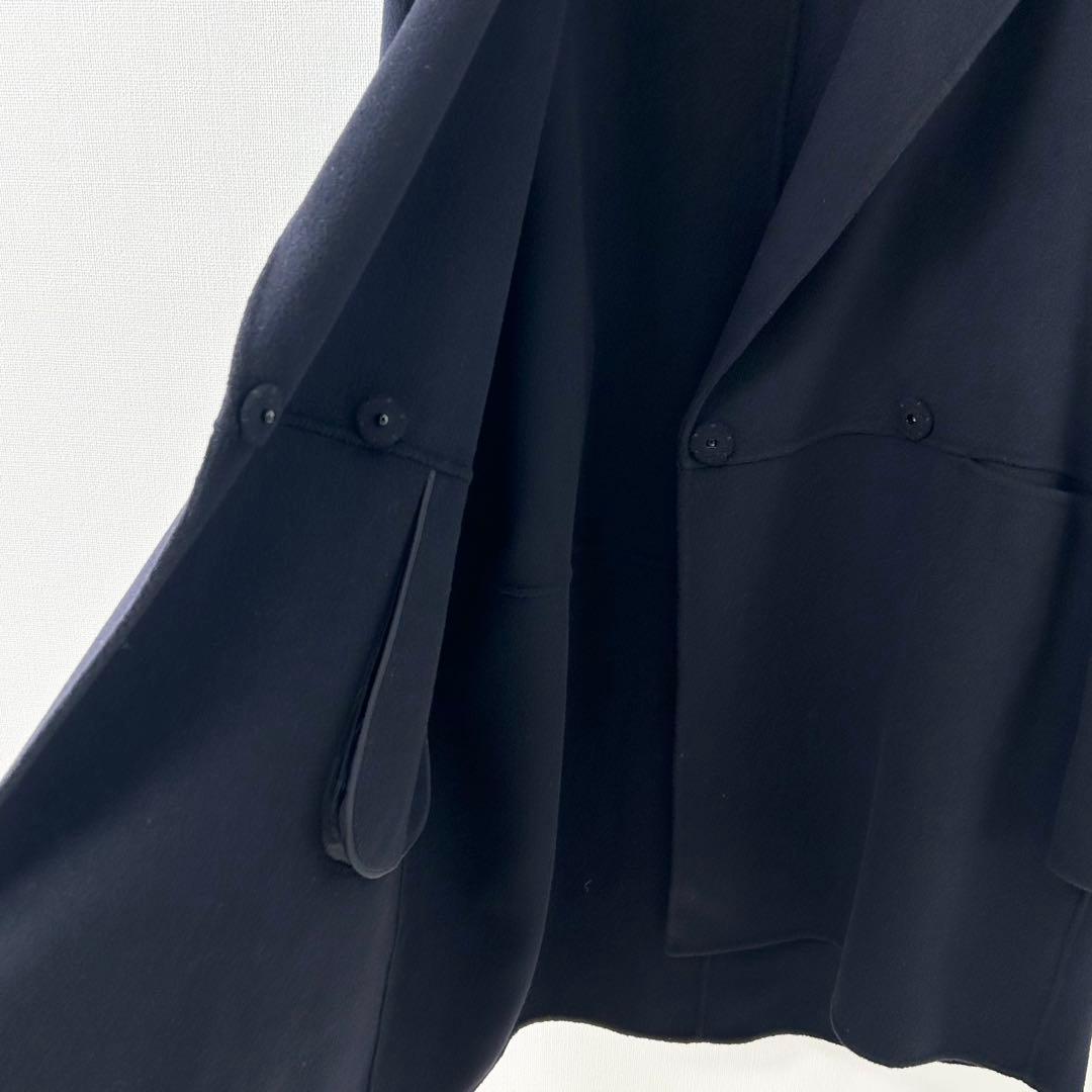 美品✨ノーブル　Super160sリバーミドルコート　ネイビー　36 6