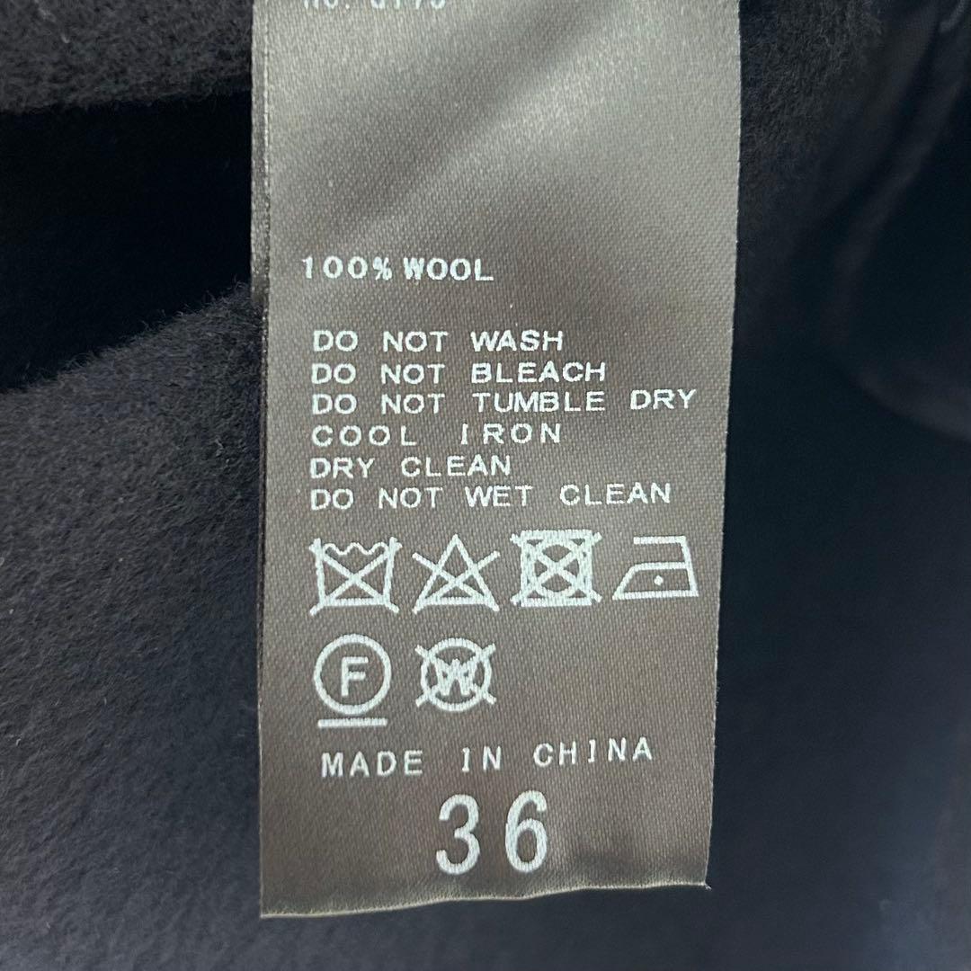 美品✨ノーブル　Super160sリバーミドルコート　ネイビー　36 7