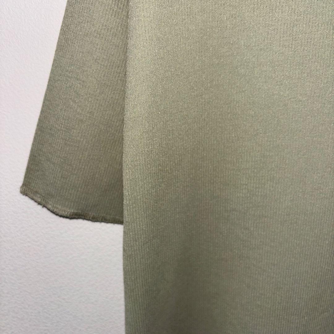 w closet半袖カットソーワンピース切りっぱなしF オリーブグリーンd702 5