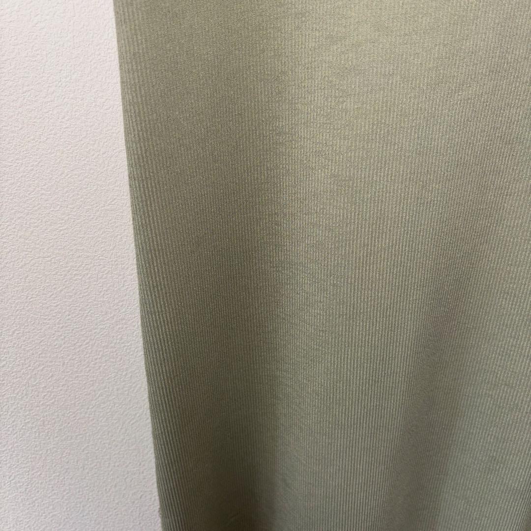 w closet半袖カットソーワンピース切りっぱなしF オリーブグリーンd702 6