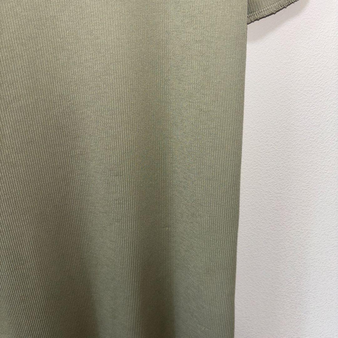 w closet半袖カットソーワンピース切りっぱなしF オリーブグリーンd702 10