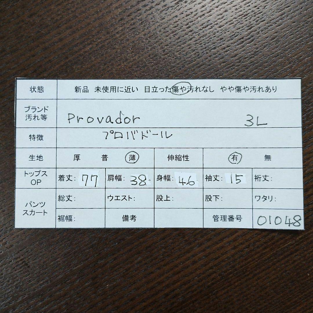 Provador プロバドール 抽象柄 3L チュニック 半袖 3