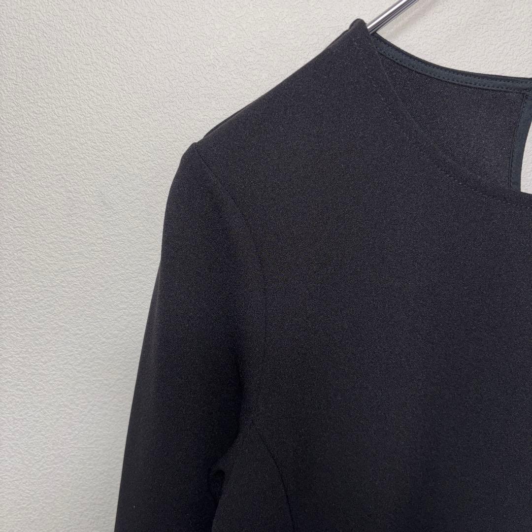 GLOBAL WORK フレアブラウスブラック長袖トップス M d683 4