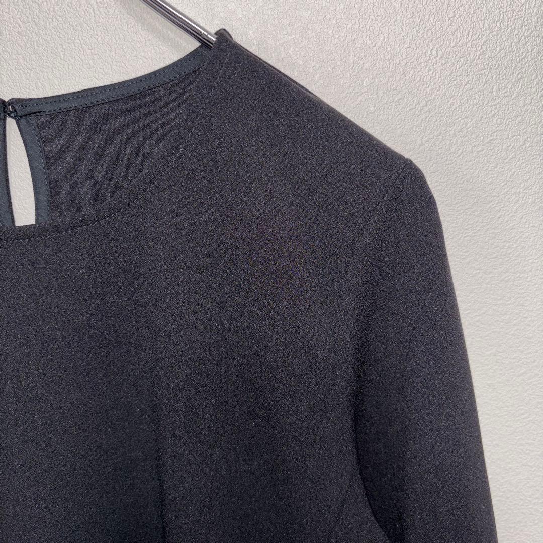 GLOBAL WORK フレアブラウスブラック長袖トップス M d683 7