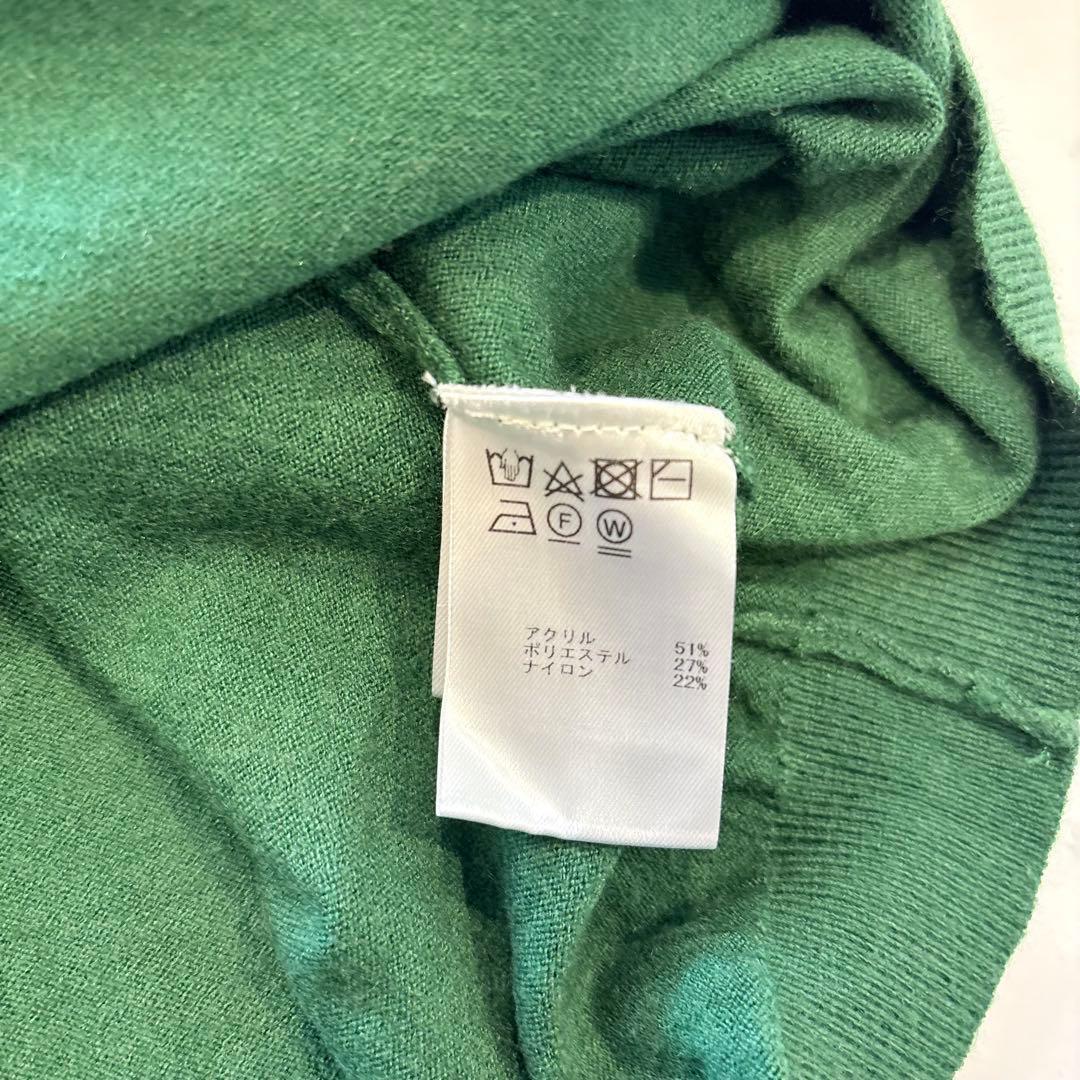 .ジャイロ Vネックニット セーター ゆったり 緑 グリーン　Mサイズ　無地 8