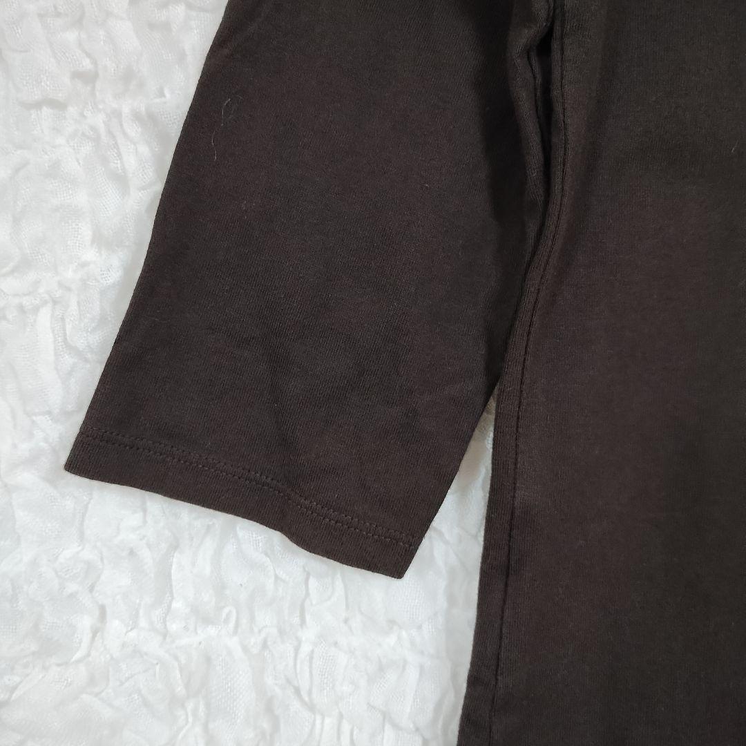 field/dream ダーク ブラウン 五分袖 カットソー M ビジュー 4