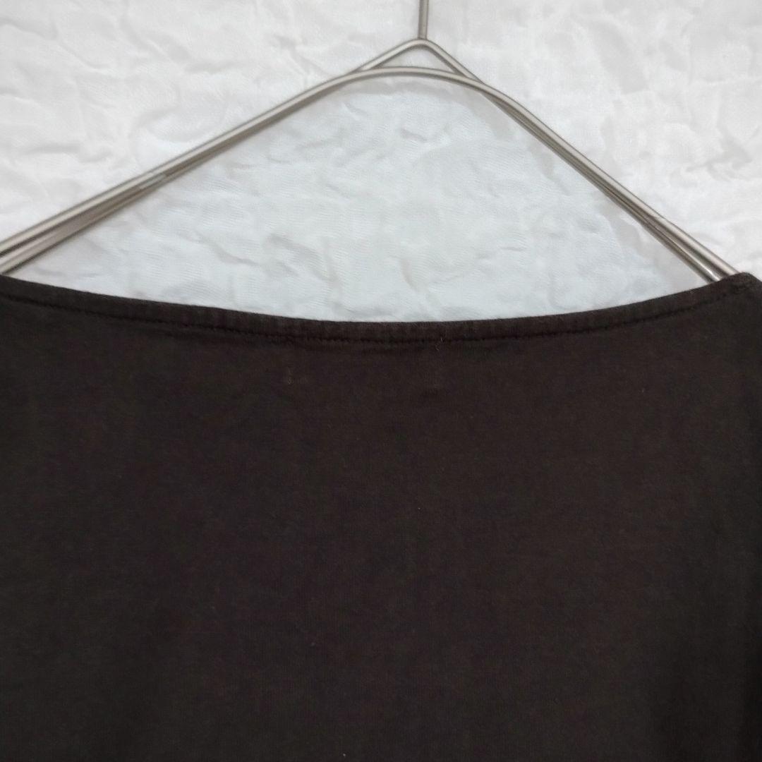 field/dream ダーク ブラウン 五分袖 カットソー M ビジュー 6