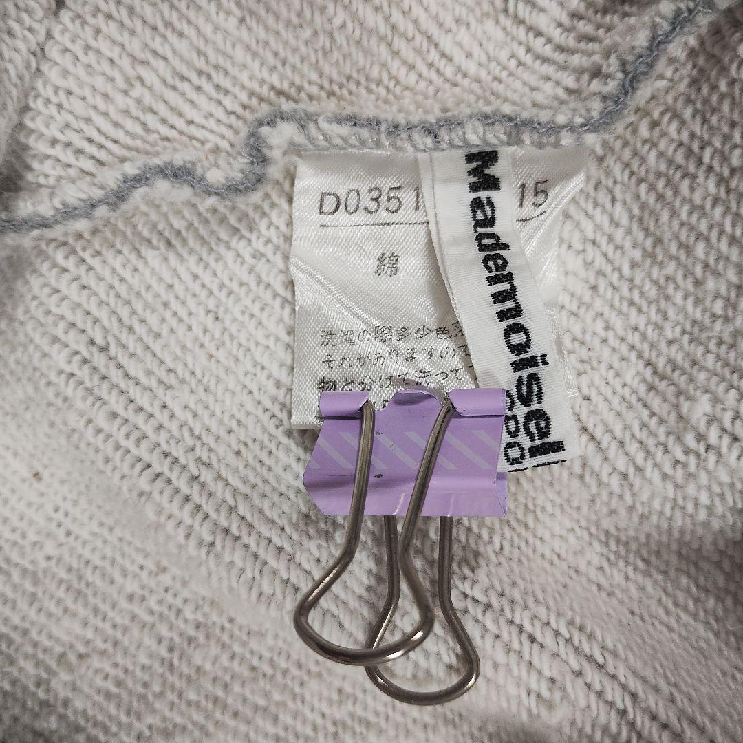 PAPAS グレー フード付きパーカー ポケット プリント カジュアル 9