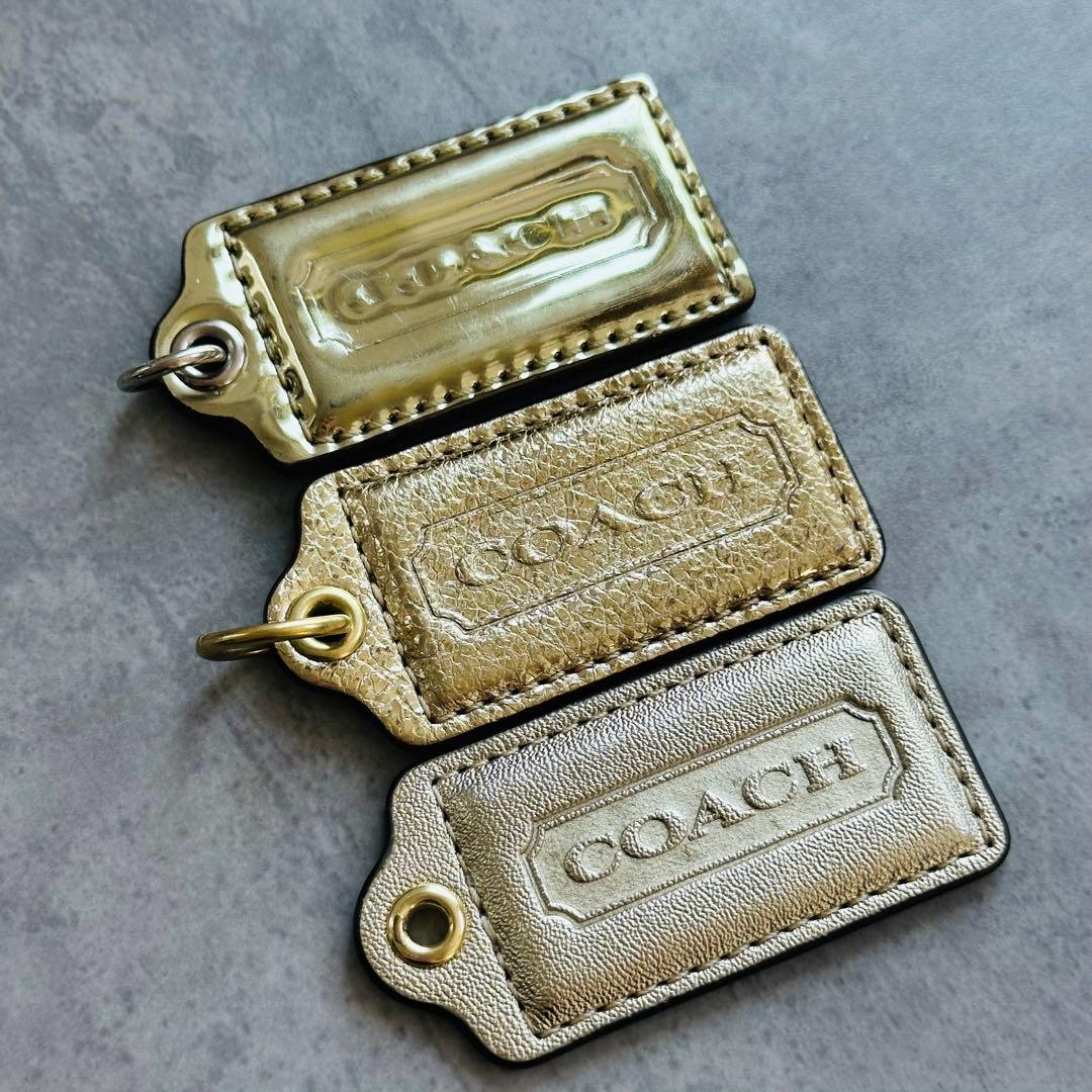 COACH poppy hangtag charm GOLD 3個セット