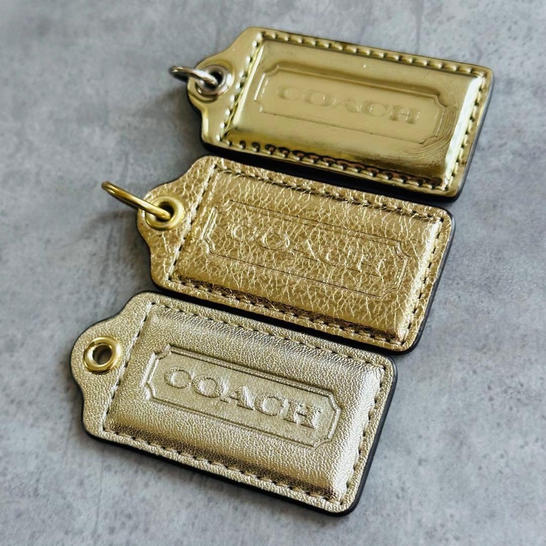 COACH poppy hangtag charm GOLD 3個セット 2
