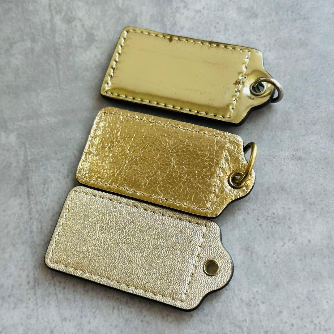 COACH poppy hangtag charm GOLD 3個セット 5