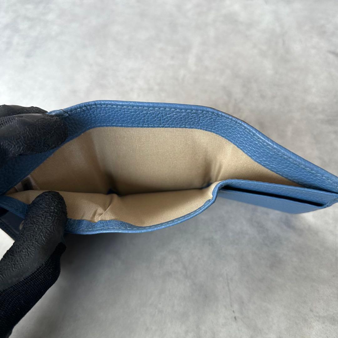 Jimmy Choo NEMO スタースタッズ 三つ折り財布 ミニ財布 青 12