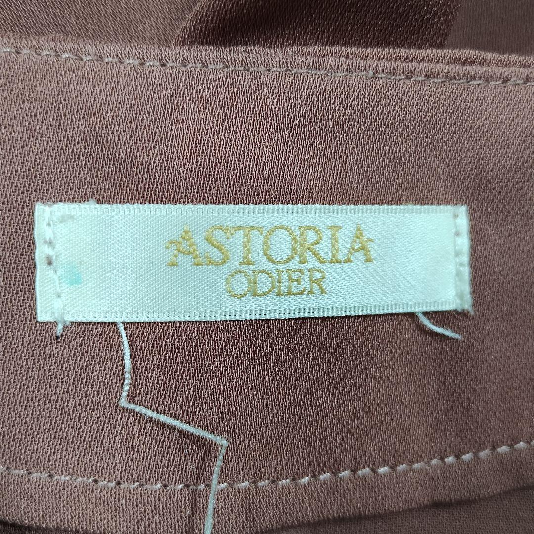 アストリアオディール 刺繍入りブラウンノースリーブトップス M 6