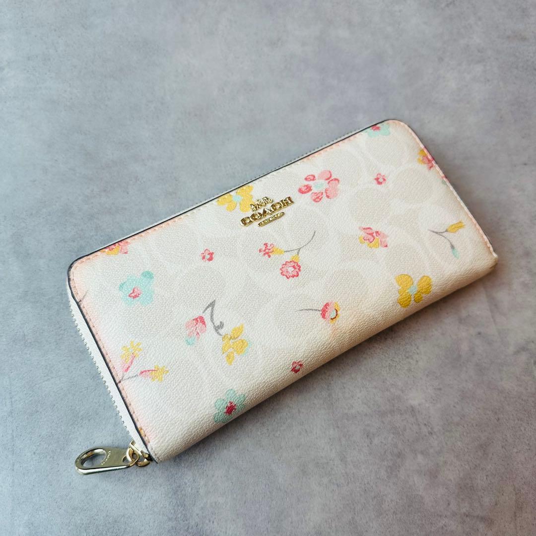 COACH ロング ジップ アラウンド ウォレット・フローラル プリント 3