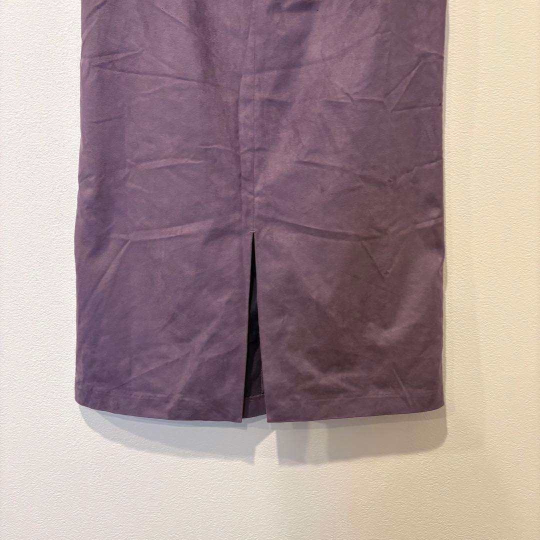 レプシィム LEPSIM タイトスカート スリット ロング パープル 紫　M 3