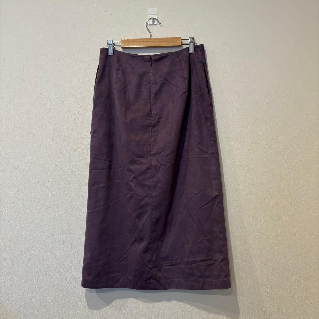 レプシィム LEPSIM タイトスカート スリット ロング パープル 紫　M 4