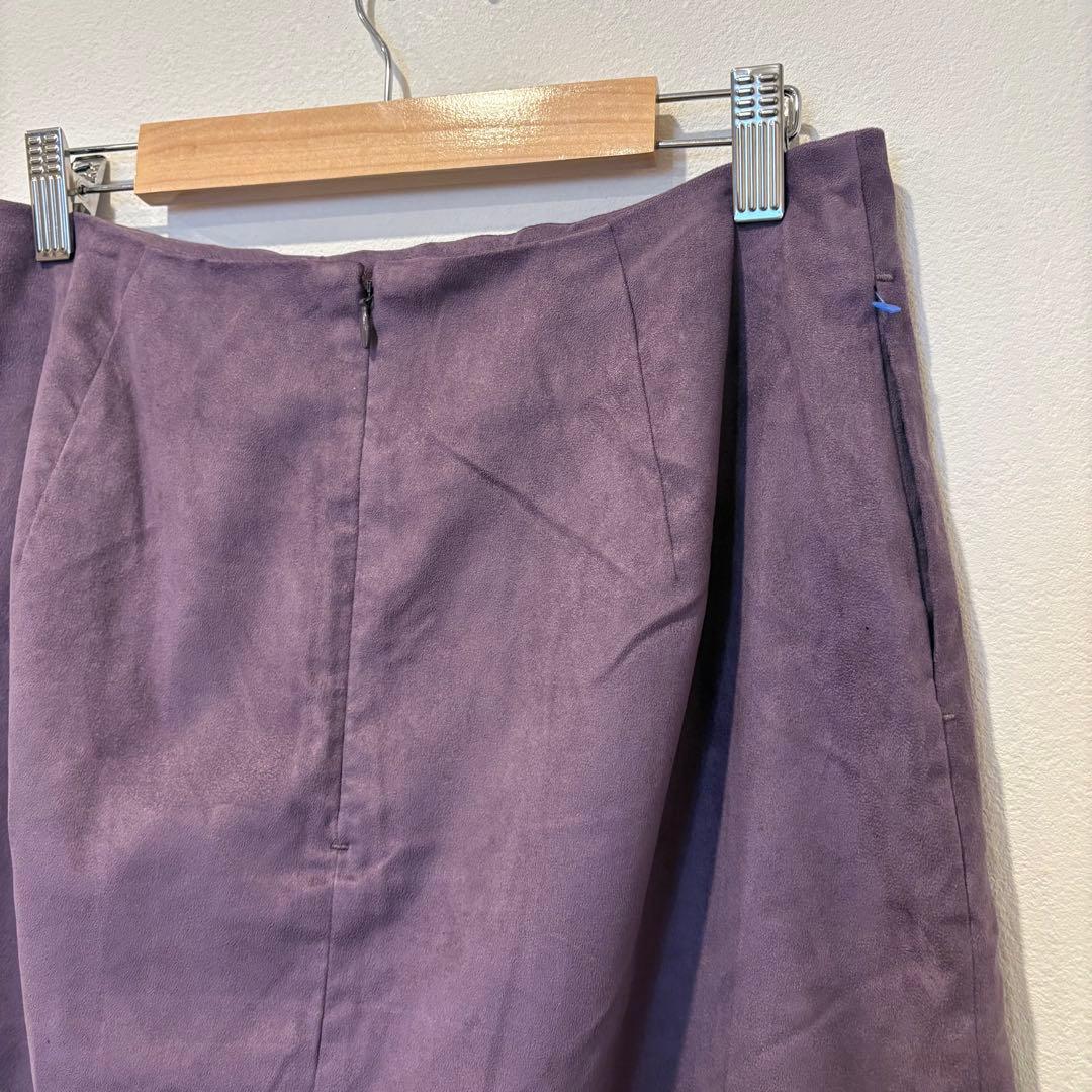 レプシィム LEPSIM タイトスカート スリット ロング パープル 紫　M 5