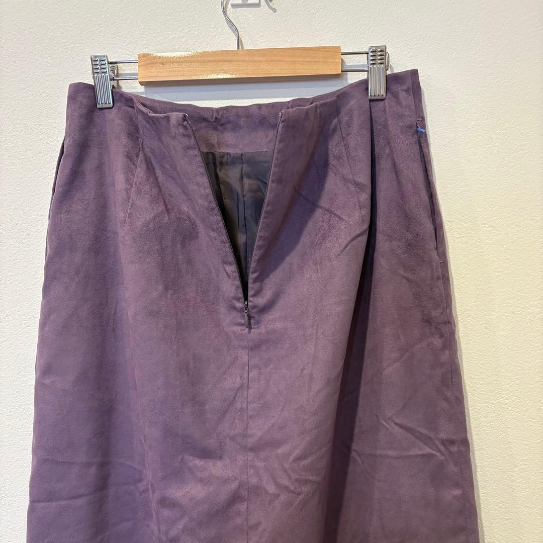 レプシィム LEPSIM タイトスカート スリット ロング パープル 紫　M 6