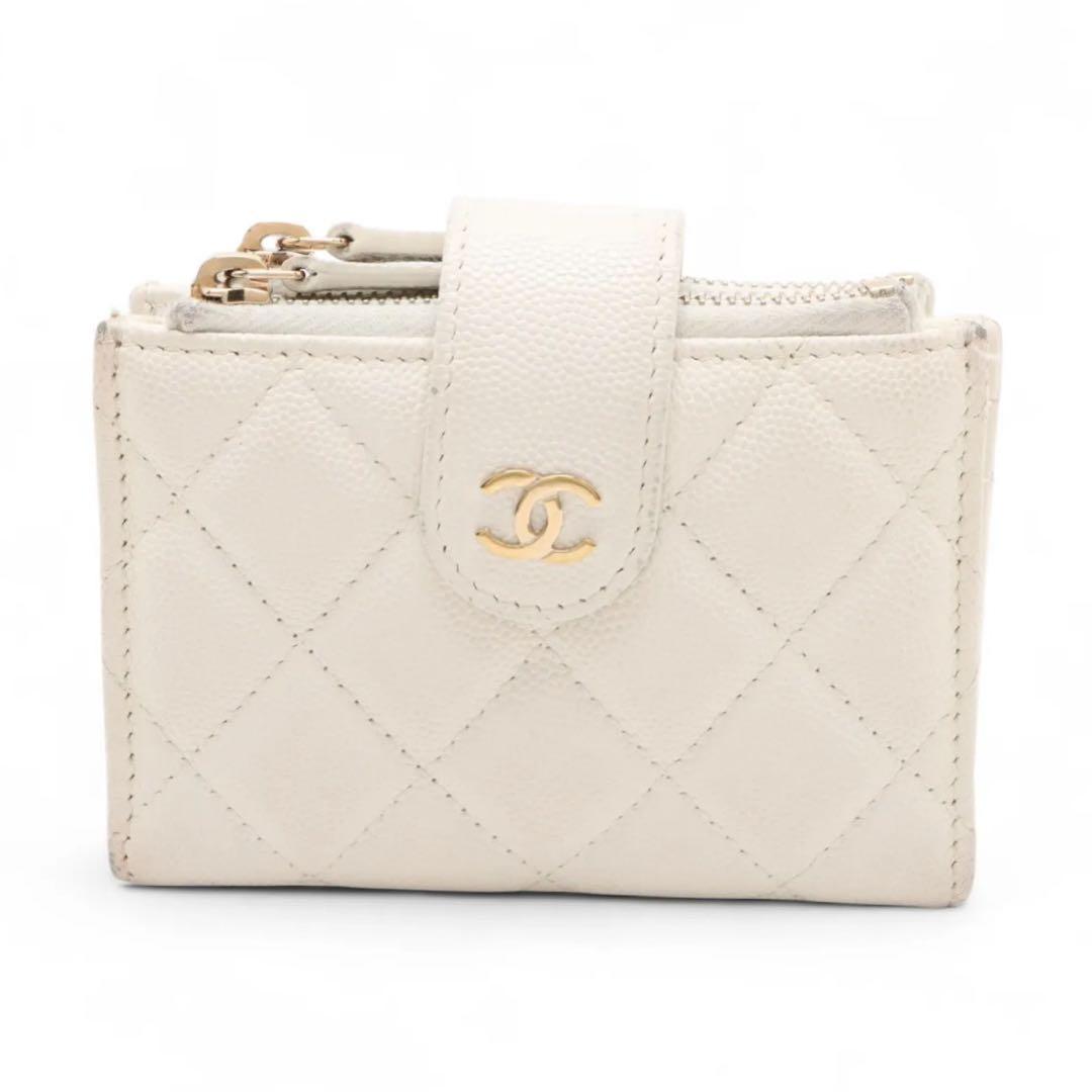 ⭐️美品⭐️ シャネル マトラッセ 二つ折りフラグメントケース ホワイト 2
