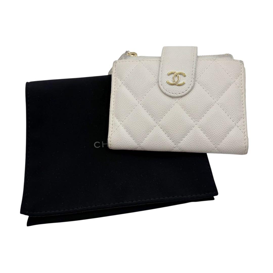 ⭐️美品⭐️ シャネル マトラッセ 二つ折りフラグメントケース ホワイト 11