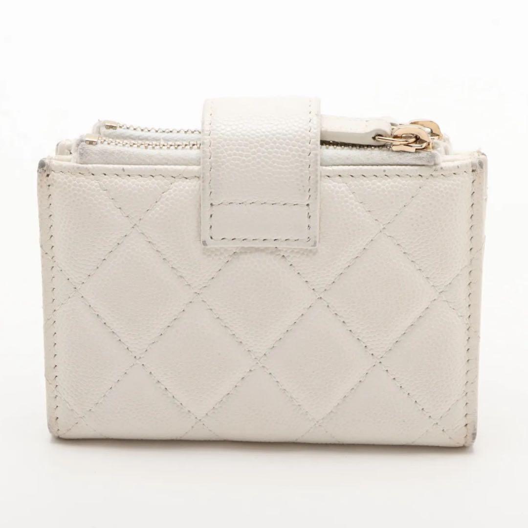 ⭐️美品⭐️ シャネル マトラッセ 二つ折りフラグメントケース ホワイト 3
