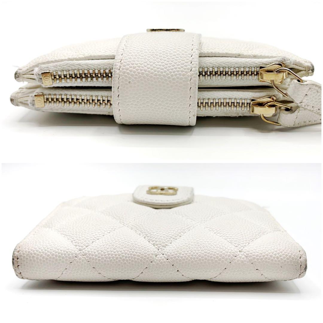 ⭐️美品⭐️ シャネル マトラッセ 二つ折りフラグメントケース ホワイト 8
