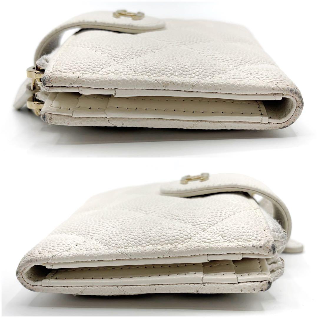 ⭐️美品⭐️ シャネル マトラッセ 二つ折りフラグメントケース ホワイト 9