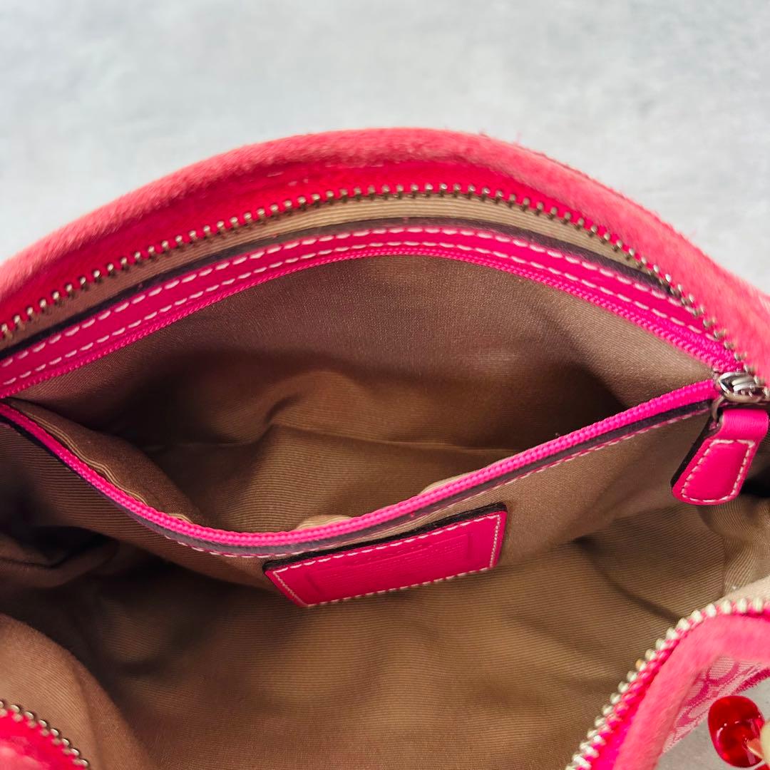 Y2K COACH Pink Signature Hobo Bag 12