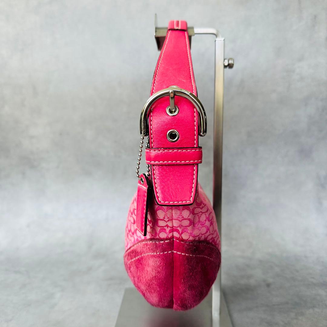 Y2K COACH Pink Signature Hobo Bag 5