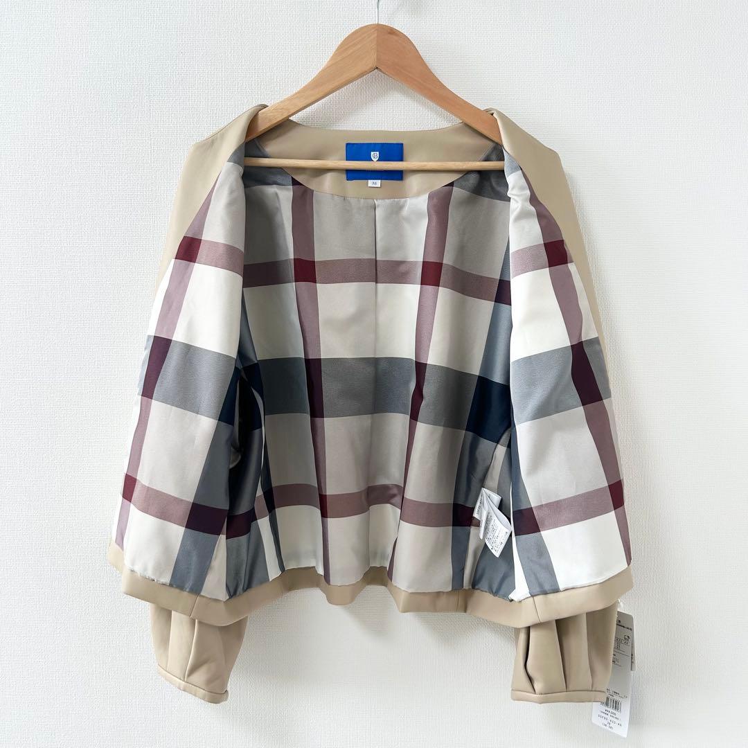 ブルーレーベルクレストブリッジ　スムースフェイクレザージャケット　ベージュ　38 2