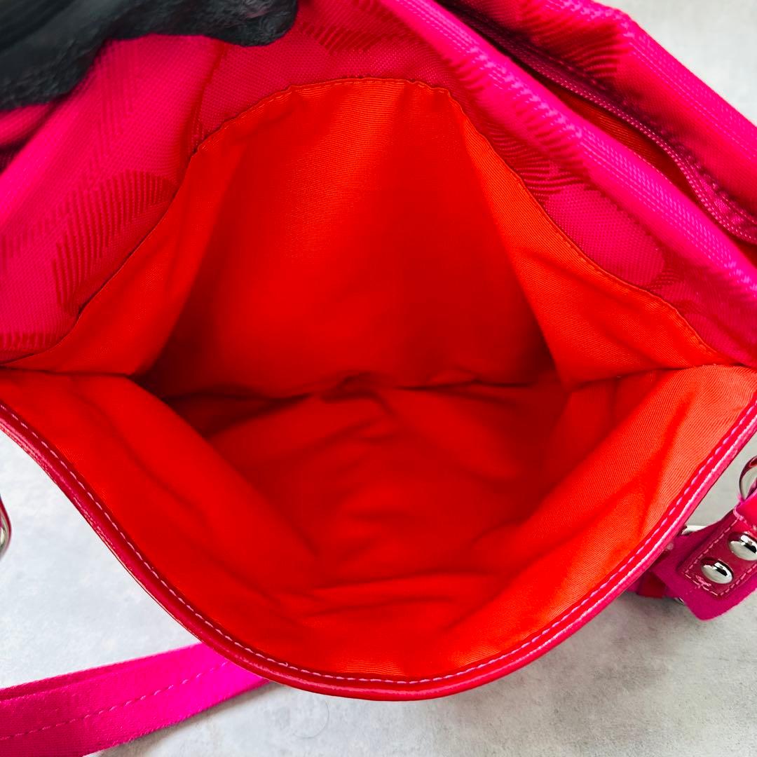 Y2K COACH PINK Signature 2way Bag 15